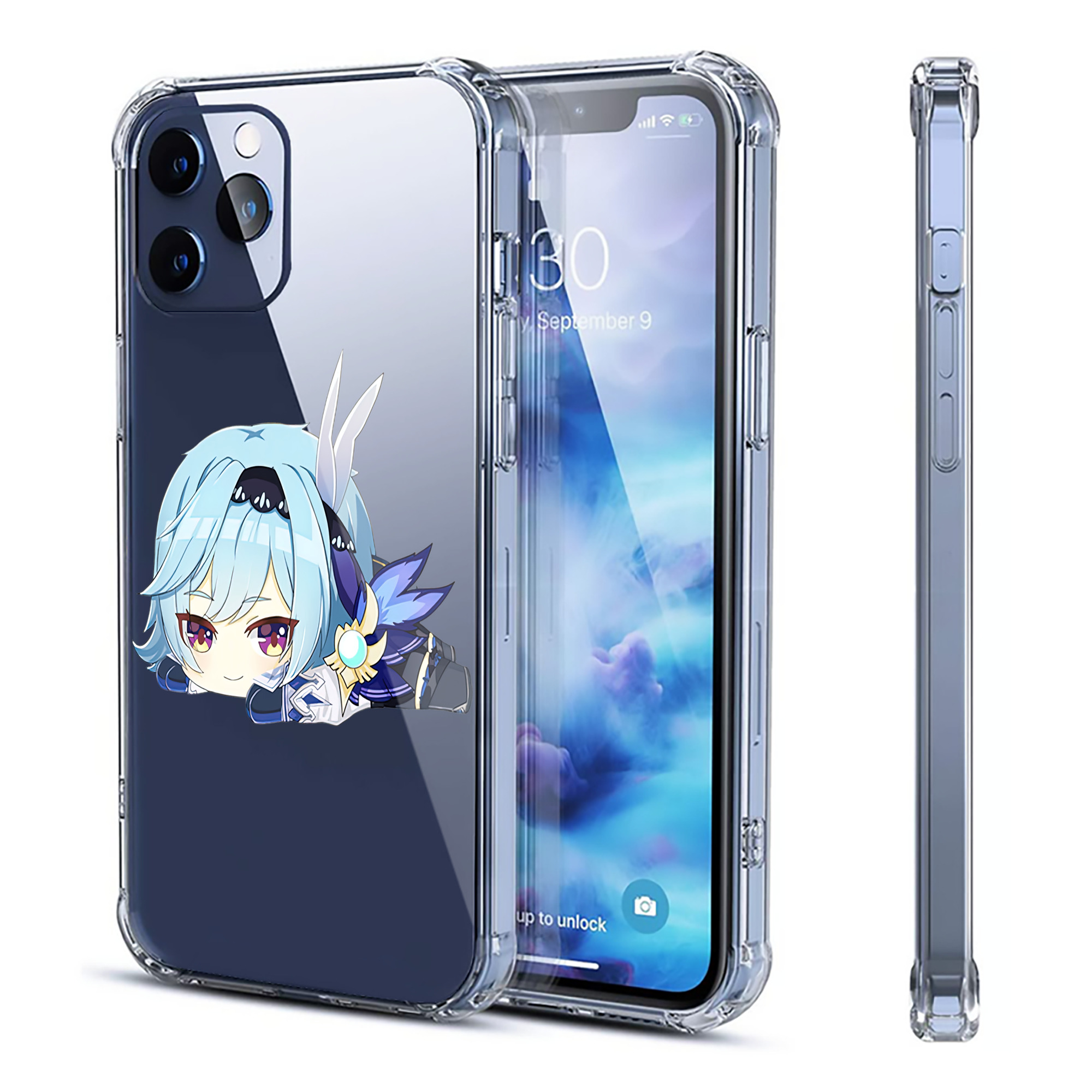 げんし神 优菈 ゆうら genshin Yūra 【iPhone 12シリーズ対応】透明スマホケース（クリアソフトケース）